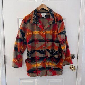 VTG Lake Matley Unisex Aztec/ Western/Farmhouse Print Outdoor Jacket Sz Med